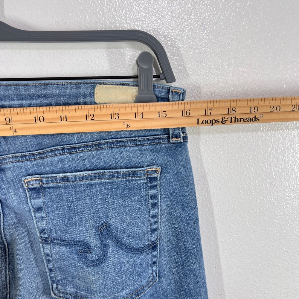 AG Adriano Goldschmied‎ Prima Ankle Jeans Womens 31R Slim Straight Raw Hem  Blue - Picture 7 of 9